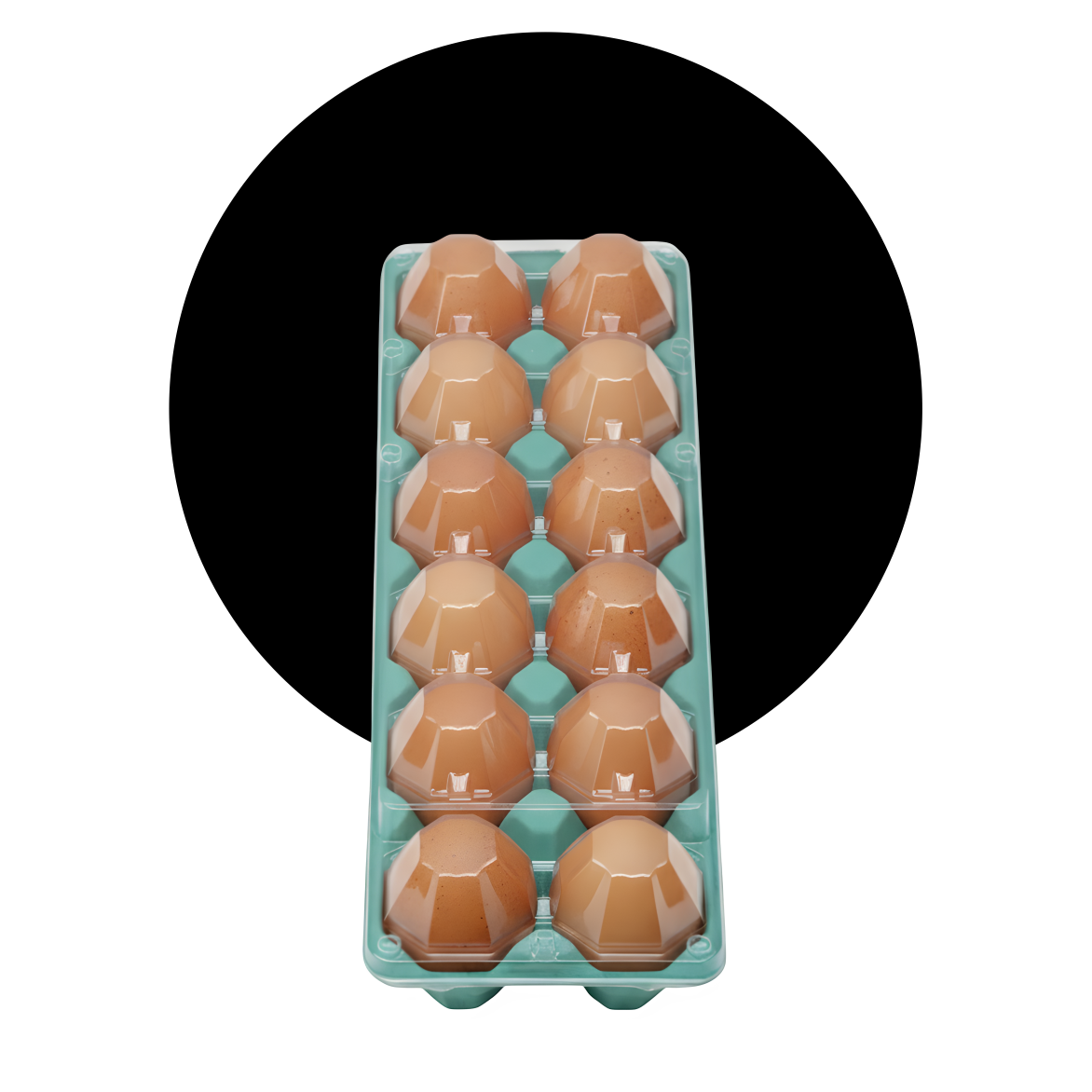 Ovos vermelhos embalados